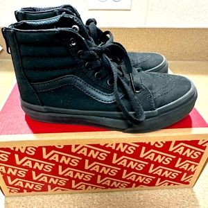Kid’s All Black Vans Sneakers